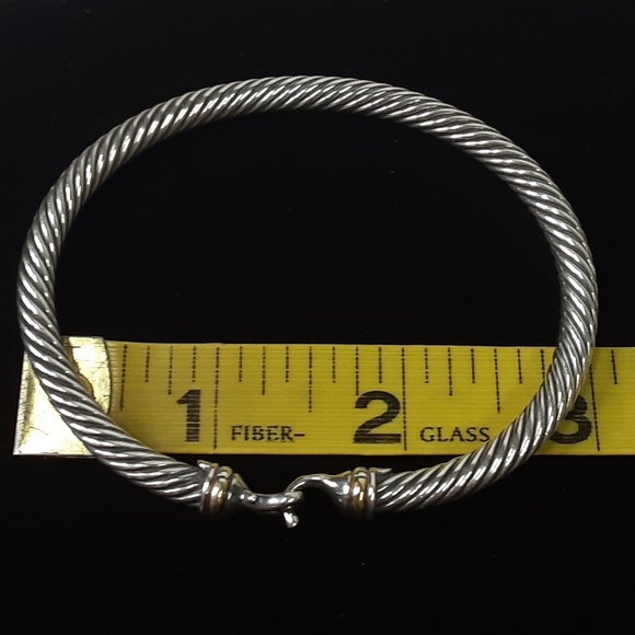 David Yurman Cable Classic Buckle Bracelet W/ Gold - Picture 7 of 7